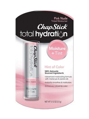 NEW ChapStick Total Hydration Moisture Tint Pink Nude Tinted Lip Balm